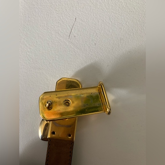 Vintage Moschino black leather belt with heart locket-Preloved - Picture 7 of 12